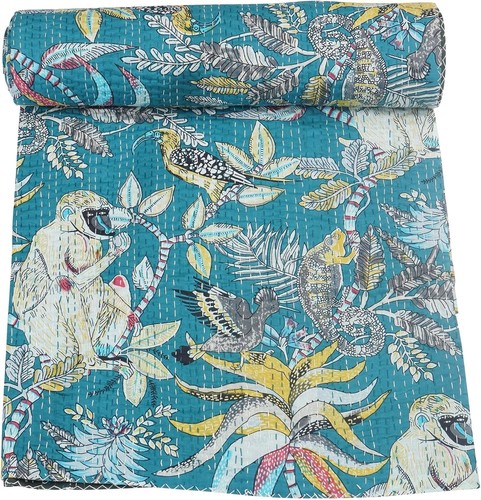 Copriletto trapuntino kantha - copriletto,