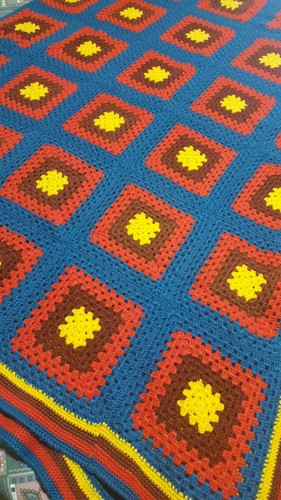 Coperta singola granny vintage - granny,
