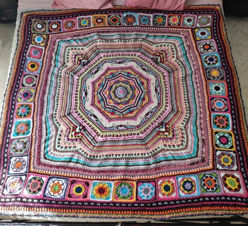 Coperta mandala granny - coperta,