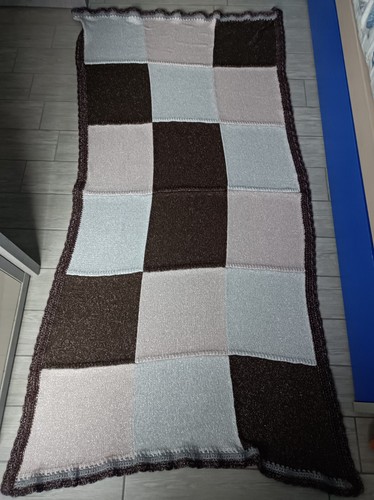 Coperta lana lurex fatta a - in,