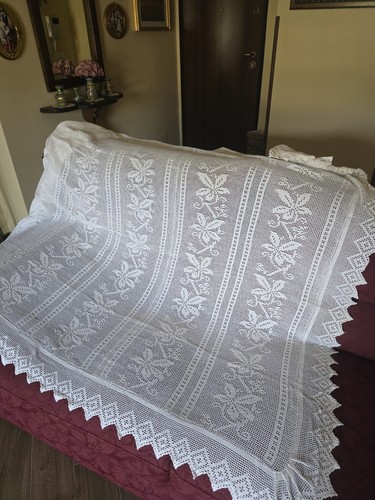 Coperta uncinetto fatta mano - a,